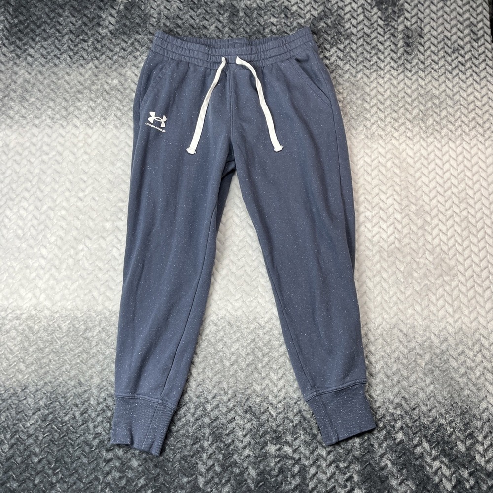 Under Armour Men's UA Rival Fleece Joggers Blue w Speckles Size Large Sweatpants